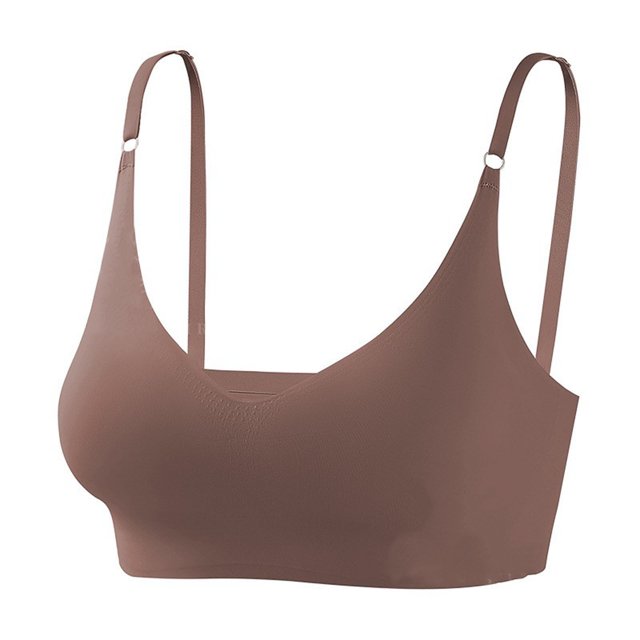 Timegard Seamless Bras for Women Wireless Spaghetti Strap Full Support Breathable Comfy Daily Bras