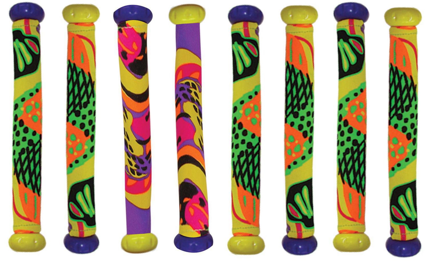Play Day Dizzy Dive Sticks, 8-Pack, Blue Yellow Stick