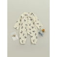 thumbnail image 2 of Combinaison à Imprimé Ours, Combishort à Manches Longues avec Boutons et Poches, 2 of 8