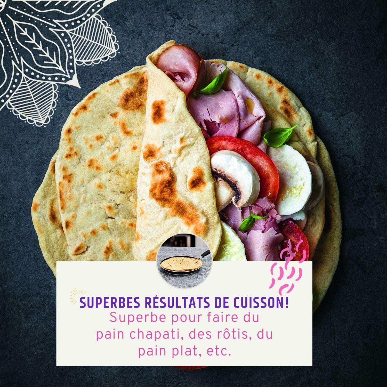 Maharaja 28cm Antiadhésif Tawa