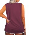 thumbnail image 3 of Birdeem Women Oversize Summer Women Printed V-Neck Tank Sleeveless Tee Plus Tops, 3 of 7