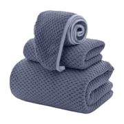 zanvin Towel Set, Extra Large Bath Towel Shower Cap Set Of 3 Oversized Bath Sheet Super Soft Absorbent Bathroom Towel Set Microfiber Quick Dry Shower Towel for Hotel Bath Gym, Christmas Gifts