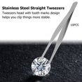 thumbnail image 5 of 10pcs set Stainless Steel Food Tongs Clips Multi functional Long Straight Tweezers 18cm, 5 of 5