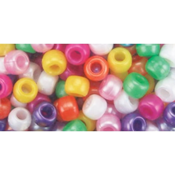 The Beadery Pony Beads 6mmX9mm 900/Pkg-Pearl Multicolor - 750V-139