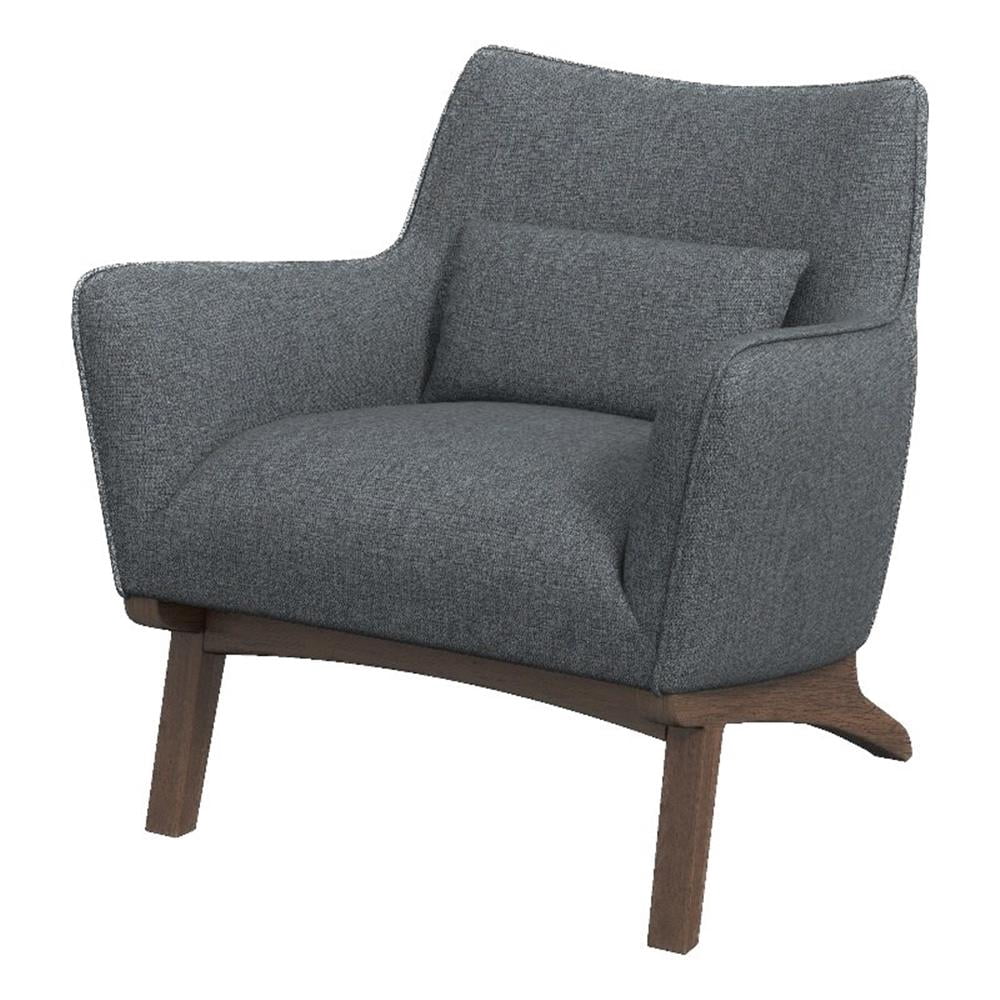 Fauteuil d'Appoint en Tissu Gris Foncé Style Mobilier Moderne Mi-Siècle Gatsby