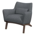 thumbnail image 1 of Fauteuil d'Appoint en Tissu Gris Foncé Style Mobilier Moderne Mi-Siècle Gatsby, 1 of 8