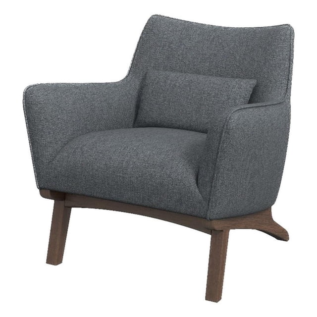 Fauteuil d'Appoint en Tissu Gris Foncé Style Mobilier Moderne Mi-Siècle Gatsby
