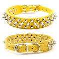 thumbnail image 1 of Spiked Studded Rivet Leather Dog Collar for Cats Puppy Small Medium PetsYellowL 51*2.5CM, 1 of 8