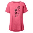 thumbnail image 4 of Pompotops Chemises Mode Décontractée pour Femmes Manches Courtes Tee-Shirt Ample Tunique Blouse, 4 of 4