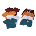thumbnail image 2 of Pyjama pour Tout-Petit Garçon Fille en Lin à Manches Courtes T-Shirt Hauts Shorts Pantalons Unisexe Ensemble 2 Pcs, 2 of 10