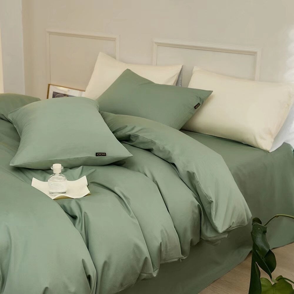 Zhuge Bed Sheets Set, Bedding Sheets Pillowcases Kit, Twin Bed Set, Hotel Bedding, Home Decor(Green)