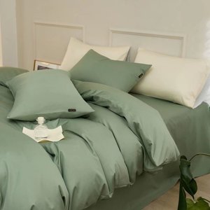 Zhuge Bed Sheets Set, Bedding Sheets Pillowcases Kit, Twin Bed Set, Hotel Bedding, Home Decor(Green)