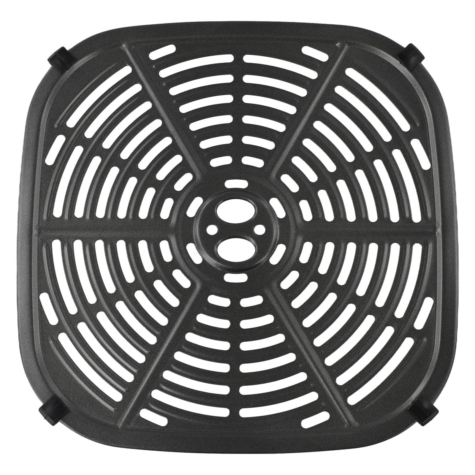 Air Fryer Replacement Tray 22.5x22.5cm Square Plate Accessory Easy Clean Installation for Air Fryers Black Non-Stick Cooking Tray Part