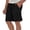 Black, variant on Men Style Linen Solid Color Casual Fashion with Pockets Drawstring Waist Short Pants