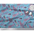 thumbnail image 3 of Soimoi Modal Satin Fabric Artistic Paisley Print Fabric by The Yard 42 Inch Wide, 3 of 3