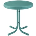 thumbnail image 1 of Afuera Living Table d'Appoint de Patio Contemporain en Métal, Bleu Pastel, 1 of 6