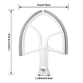 thumbnail image 2 of Beater Flex Edge Mixer Flat Attachments Plastic Accessories Kitchen Replacement for 5-Quart, 2 of 9