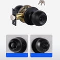thumbnail image 3 of Woodworking Tools Black Entry Door Lockset Knobs Flat Keyed Entrance Lock Knobs for Enhanced Home - 1 Pack, 3 of 6
