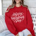 thumbnail image 2 of Penkiiy Chandails en Molleton de la Saint-Valentin pour Femmes - Mignon Chandail en Molleton de la Saint-Valentin Décontracté Cœur Pull Grahic TG Rouge, 2 of 7