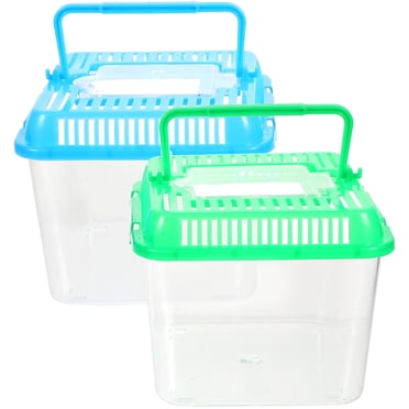 SHISUYAN 1 Pce Terrarium Transparent pour Tortues Réservoir d'Alimentation pour Reptiles Boîte d'Élevage pour Reptiles