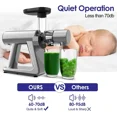 thumbnail image 4 of Zuukoo HH-W01 Cold Press Masticating Juicer Slow Juicer Slow Masticating Gray, 4 of 6
