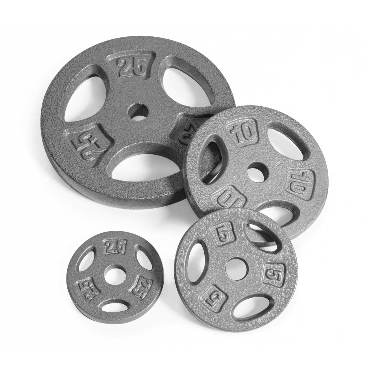 CAP Barbell Standard 1-inch Weight Lifting Grip Plate, 5 lb, Single, Grey