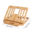 thumbnail image 3 of Adjustable Wooden Laptop Stand - Foldable & Compact Desk Accessory for Office - Sustainable Timber for Heat Dissipation, 11x11 Inch, Beige, 3 of 7