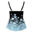 thumbnail image 4 of NIEWTR Womens Tankini Top Crew Neck Swimsuits Modest Tummy Control Bathing Suit Spaghetti Straps Swim Tank Top(Light Blue,M), 4 of 5