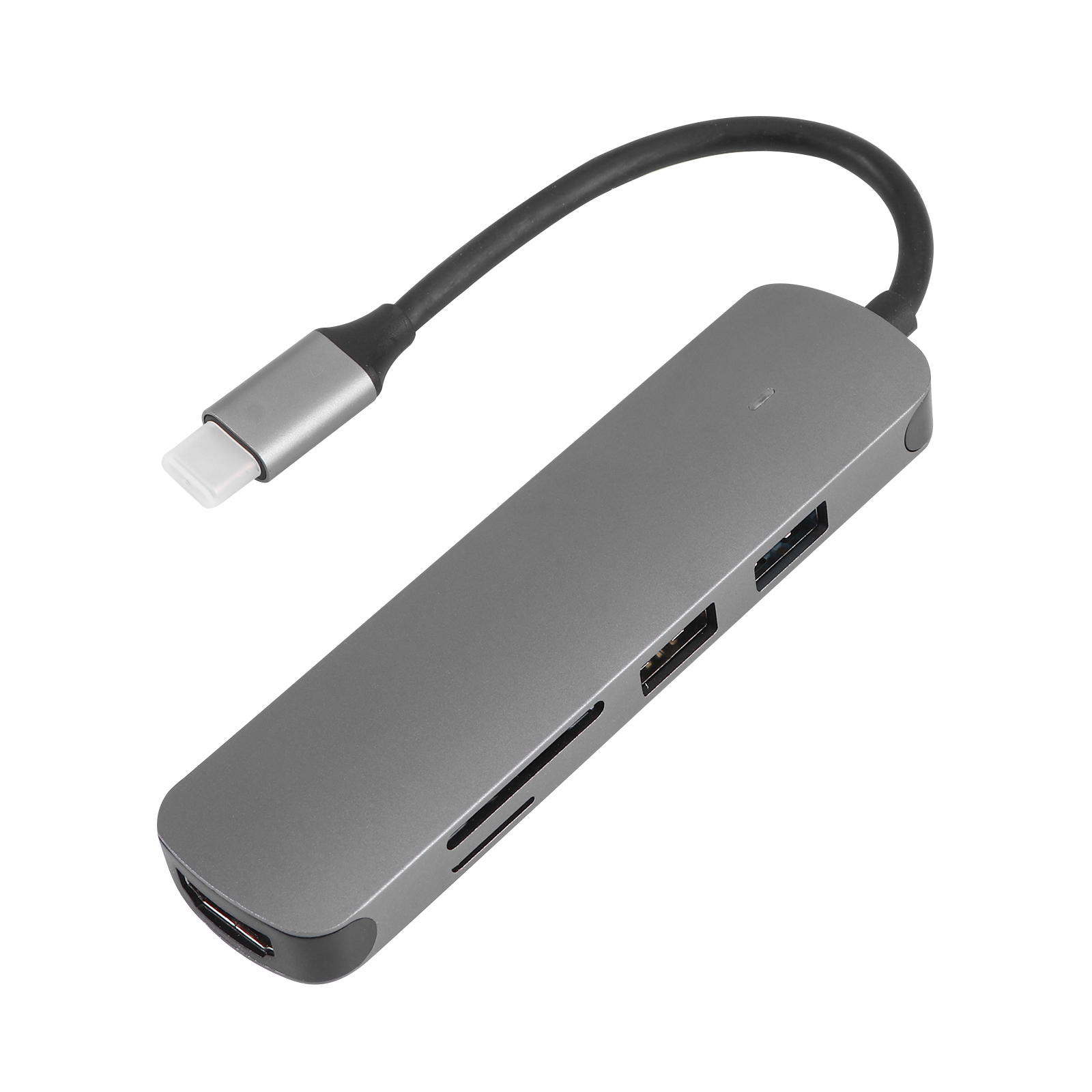 SHOWERORO hub usb USB Hub PVC Grey with 5V Power Adapter Support 1Pcs