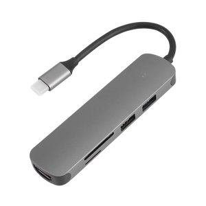 SHOWERORO hub usb USB Hub PVC Grey with 5V Power Adapter Support 1Pcs