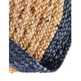 thumbnail image 4 of Indian Handmade Braided Navy Blue Border with Inner Natural Jute Area Rug, Home Décor Rug, Jute Rug for Bedroom, Dining Room, living room, Doormat Rug Size - 3' x 5' Oval (90 cm x 150 cm), 4 of 5