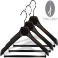 thumbnail image 3 of Matte Black Plastic 4-Notches Top Hanger  25 Pack, 3 of 4