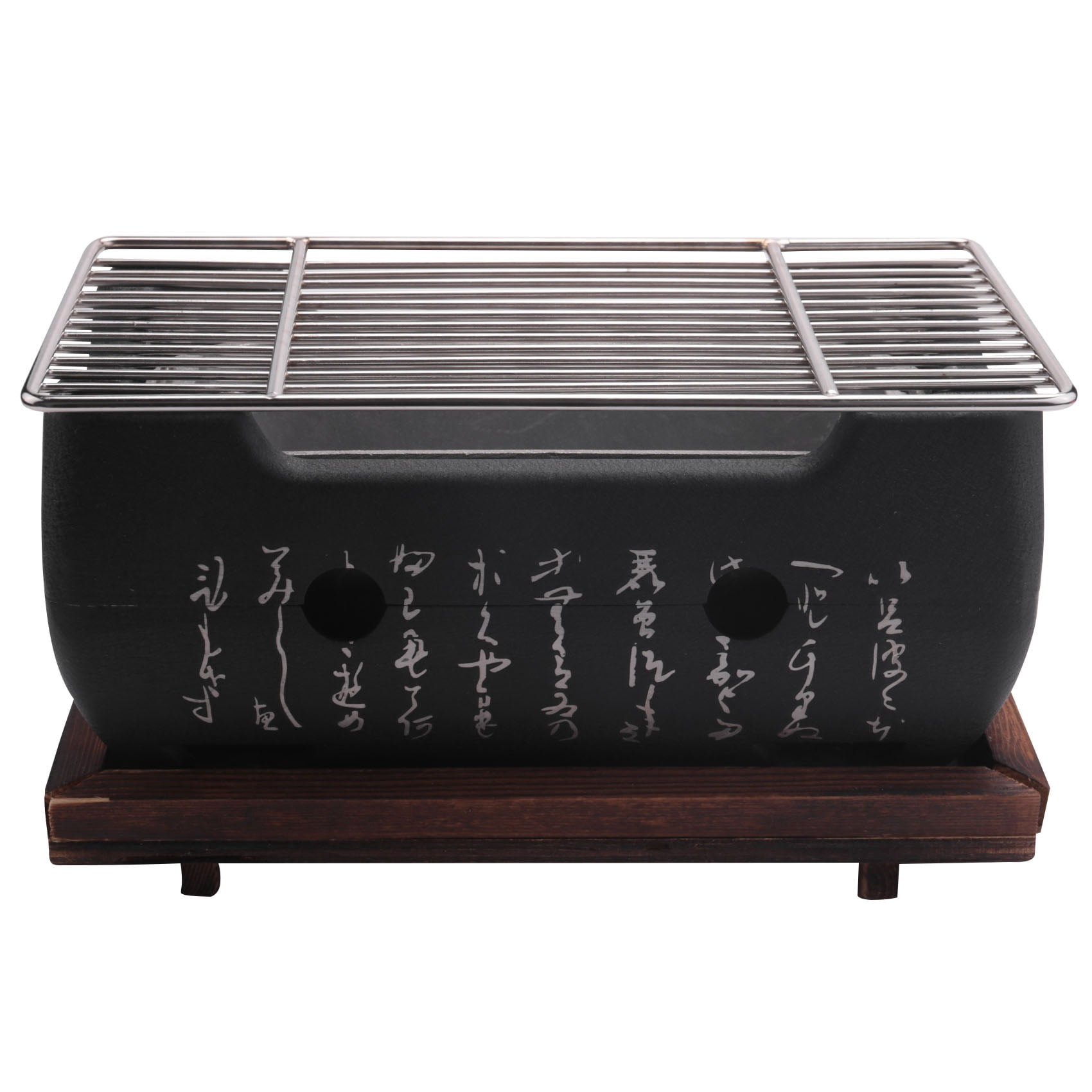 Japanese Korean Bbq Grill Oven Aluminium Alloy Charcoal Grill Portable Party Accessories Household Barbecue Tools,1 x BBQ grill,Black