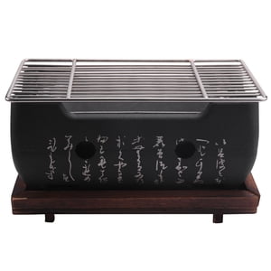 Japonais Bbq Grill Aluminium Alliage de four Charcoal Grill Accessoires de partie portable Barbecue de ménage Outils,1 x BBQ grill, noir