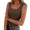 thumbnail image 1 of Yuyuzo Débardeurs pour Femmes Sans Manches Col Rond Tops Ajustés Basiques, 1 of 5