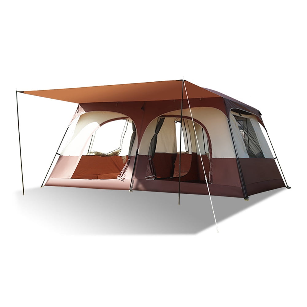 Tent Travel Camping Tent with 2 Rooms Large Family Cabin Tent Breathable and Rainproof for Outdoor Camping Hiking Backpacking Beach