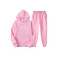 thumbnail image 1 of Bellella Ladies Tracksuit Sets Long Sleeve Sweatsuits Drawstring Two Piece Outfit Jogger Set Sweatshirts And Sweatpants Pink A S, 1 of 2
