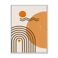 thumbnail image 1 of Designart Abstract Rainbow Sun and Moon In Earth Tones II FLOAT FRAME WALL ART, 1 of 4