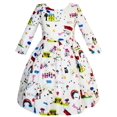 thumbnail image 1 of Robe Fille Maison Autobus Arc-en-Ciel Imprimée Dessin Animé Robe d'Hiver 14 Ans, 1 of 5