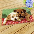 thumbnail image 2 of Lovely Two Dogs Latch Hook Kits Rugs Latch Hook Cushion Kits with Printed Canvas Puppy, 2 of 8