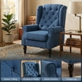 thumbnail image 4 of HOMCOM Button-Tufted Accent Chair with Wing Back Rounded Arms, 4 of 10