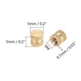 thumbnail image 2 of Wekity M4x5mm Female Thread Knurled Nuts,100PCS Hx5mm OD Brass Threaded Insert Embedment Nuts Hydraulic Welded Joint Injection Molding Assortment Kit for 3D Printing Injection Molding-0621, 2 of 5