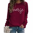 thumbnail image 2 of Aguichant Chandails de Noël pour Femmes Infirmière de Noël Imprimé Manches Longues Col Rond Chandail Long Chandails de Noël pour Femmes Aguichant Chandail de Noël T-Shirts de Noël pour Femmes, 2 of 8