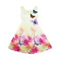 thumbnail image 1 of Robe Fille Imprimé Fleur Rose Broderie Papillon Violet 12 Ans, 1 of 4