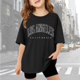 thumbnail image 2 of 2025 Hauts pour Filles, T-Shirts et Chemises Enfants Filles Chemises de Danse pour Filles Imprimé Manches Courtes T T-Shirt Astucieux Chemises Hauts Surdimensionnés T-Shirts Décontracté Col Rond Basique, 2 of 6
