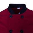 thumbnail image 3 of Tachiuwa Long Sleeve Chef Coat Jacket Unisex Uniform Kitchen Cooking Classic Design Red 2XL, 3 of 9
