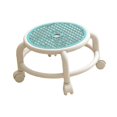 thumbnail image 3 of simhoa Round Rolling Low Stool Lightweight with Wheels for Home Pedicure Garage Blue, 3 of 8