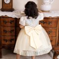 thumbnail image 4 of Robe Mi-Mollet à Manches Courtes et Col Rond, Tenue Formelle pour Enfants Incluant de Longues Robes Florales, Robes de Princesse, Robes à Fleurs pour Enfants, Robes de Mariage, Etc., 4 of 7