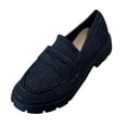 thumbnail image 1 of Mocassins Penny en Denim pour Femmes 2025 2026 Printemps Automne Décontractés en Toile à Plateforme Espadrilles Mode Jeans Chaussures de Marche, 1 of 4