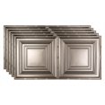 thumbnail image 1 of Fasade Traditional 3 Vinyl 2ft x 4ft Glue Up Ceiling Panel Brushed Nickel 5 Pack, 1 of 5